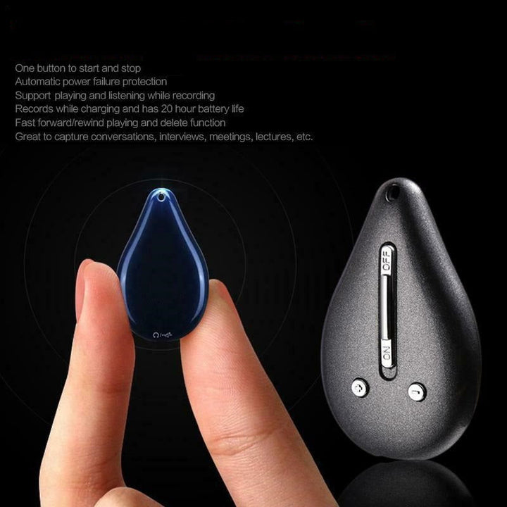 Lisslune | Keychain Voice Recorder – 100-Hour Memory, Portable & Discreet