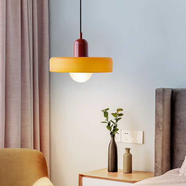 Lisslune | Coloured Glass Pendant Light – Elegant Bauhaus-Style Hanging Lamp for Living Room & Dining Area