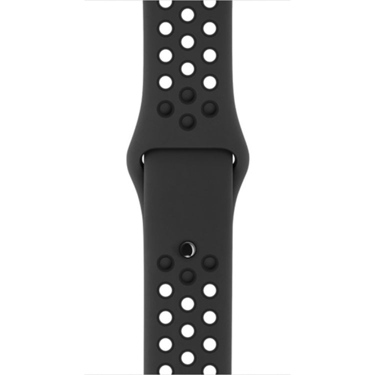 Lisslune | For Apple Watch Series 10 42mm / 9&8&7 41mm / SE 3&SE 2&6&SE&5&4 40mm / 3&2&1 38mm Stylish Classic Silicone Sports Watch Band (Black)
