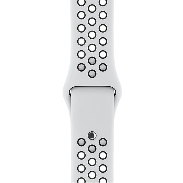 Lisslune | For Apple Watch Series 10 42mm / 9&8&7 41mm / SE 3&SE 2&6&SE&5&4 40mm / 3&2&1 38mm Fashion Classic Silicone Sports Watch Band (White Black)
