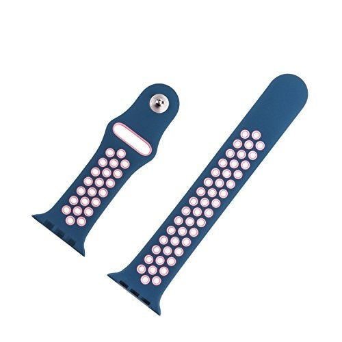 Lisslune | For Apple Watch Ultra 49mm & Watch Ultra 2 49mm / Series 10 46mm / 9 & 8 & 7 45mm / SE 3 & SE 2 & 6 & SE & 5 & 4 44mm / 3 & 2 & 1 42mm Fashion Classic Silicone Sports Band (Blue Powder)