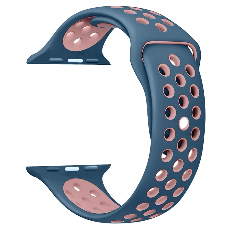 Lisslune | For Apple Watch Ultra 49mm & Watch Ultra 2 49mm / Series 10 46mm / 9 & 8 & 7 45mm / SE 3 & SE 2 & 6 & SE & 5 & 4 44mm / 3 & 2 & 1 42mm Fashion Classic Silicone Sports Band (Blue Powder)