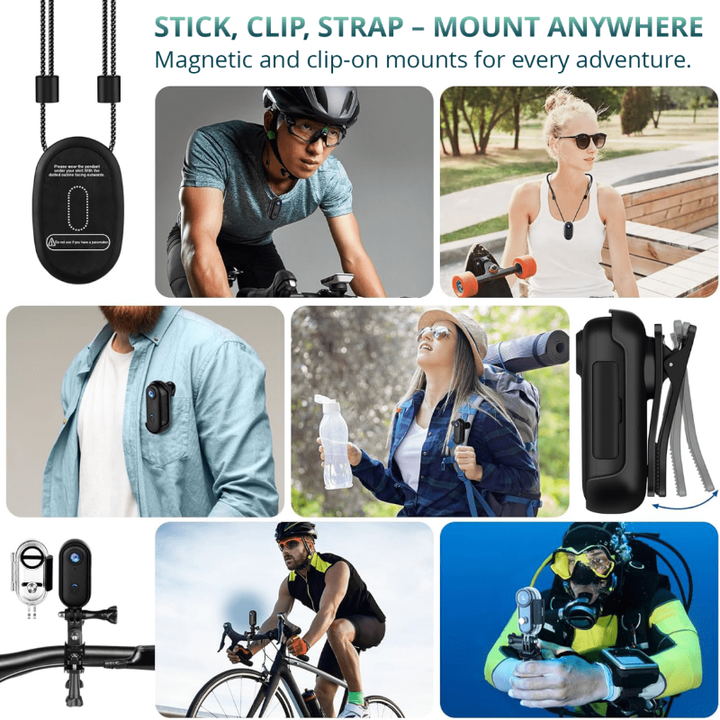 Lisslune | Waterproof Action Camera Bundle with Mounts