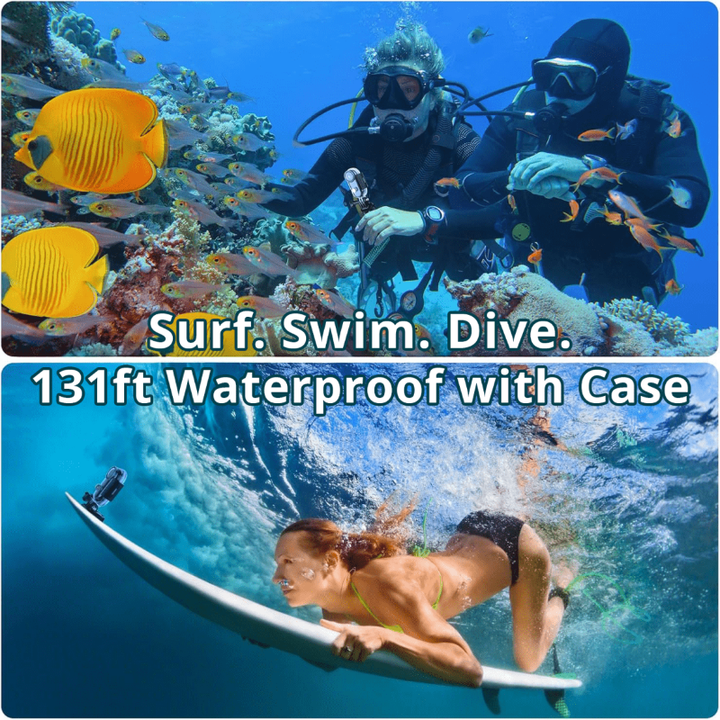 Lisslune | Waterproof Action Camera Bundle with Mounts