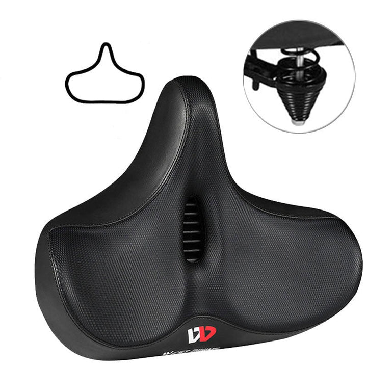 Lisslune | RideEase - Extra Wide & Breathable Comfortable Bike Saddle, Ergonomic Bicycle Seat