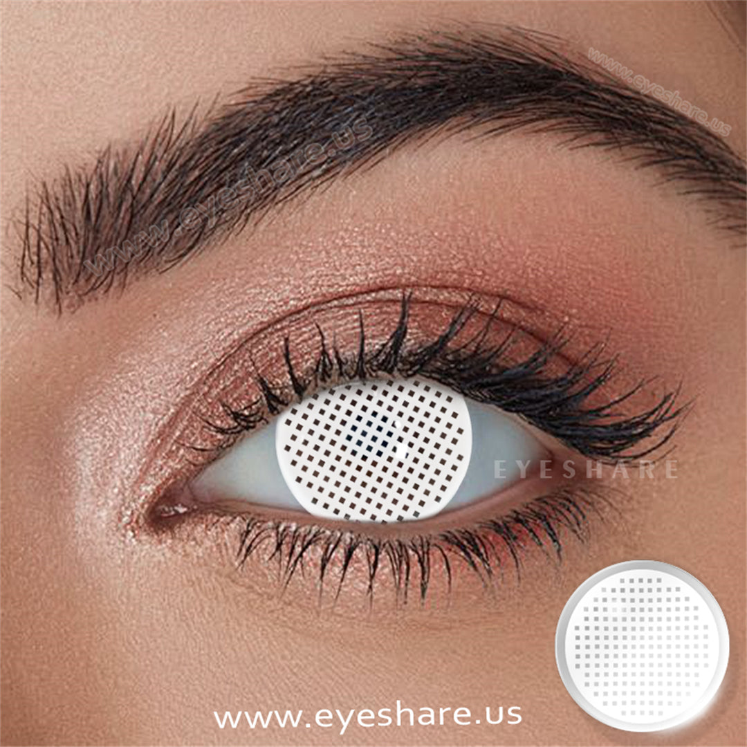 Rynx Cosplay White Mesh 14.0mm 1 Pair | 1 Year