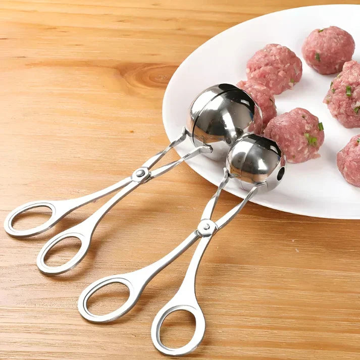 Lisslune | Stainless Steel Meatball Maker – Meatball Tongs for Perfect Meatballs