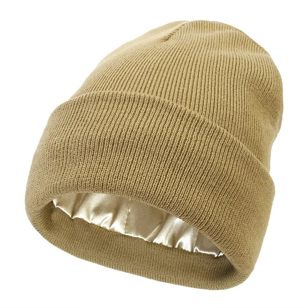 Lisslune | Noor Silk Winter Hat – Wool & Silk – Anti-Frizz Hair Protection
