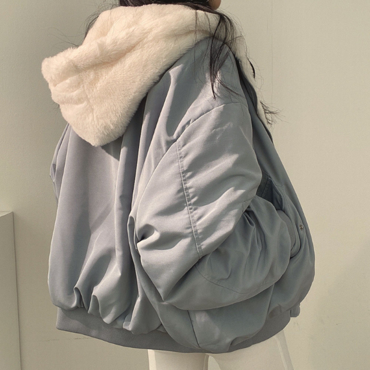 Lisslune | Reversible Fleece Women’s Jacket – Warm Lightweight Winter Jacket with Hood