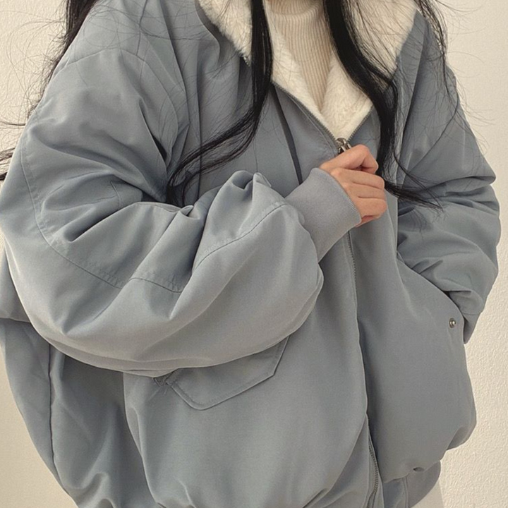 Lisslune | Reversible Fleece Women’s Jacket – Warm Lightweight Winter Jacket with Hood