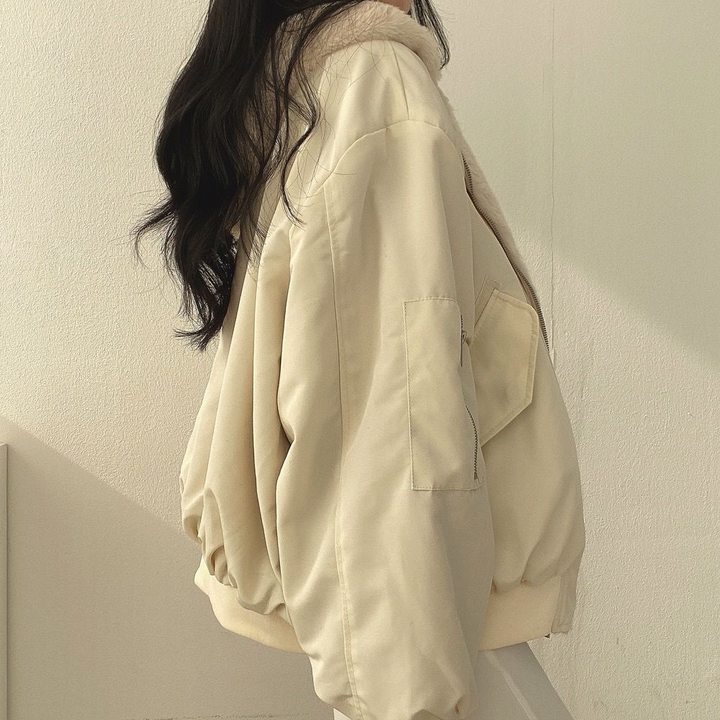 Lisslune | Reversible Fleece Women’s Jacket – Warm Lightweight Winter Jacket with Hood
