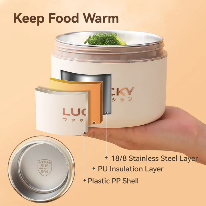 Lisslune | EetJoy | Bento Lunchbox Set | Keeps your food warm | Sustainable and stylish
