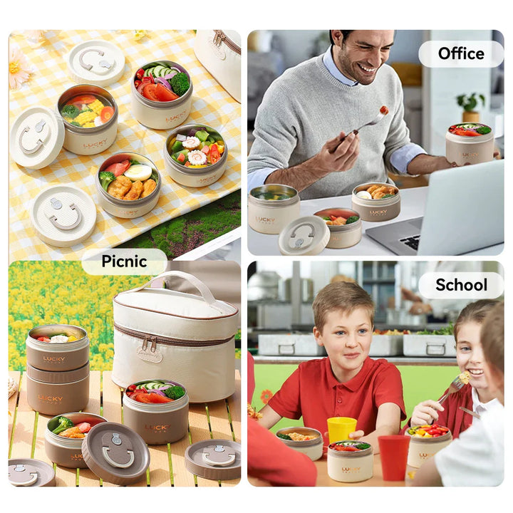 Lisslune | EetJoy | Bento Lunchbox Set | Keeps your food warm | Sustainable and stylish
