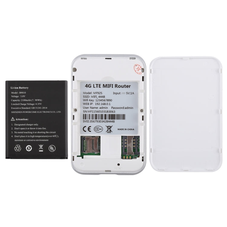 Lisslune | MF925 4G LTE Multi-Mode High-Speed Wireless Router, Support for TF Card (32GB Max)