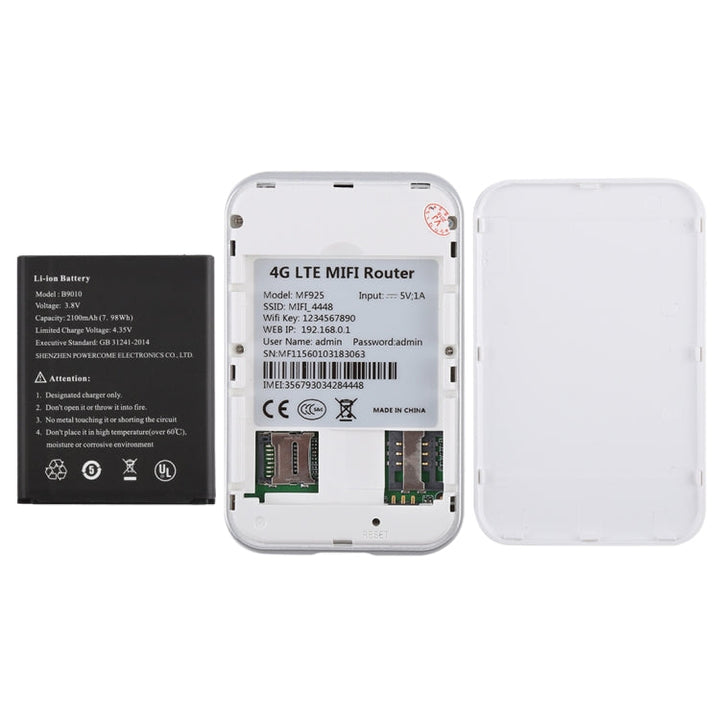 Lisslune | MF925 4G LTE Multi-Mode High-Speed Wireless Router, Support for TF Card (32GB Max)