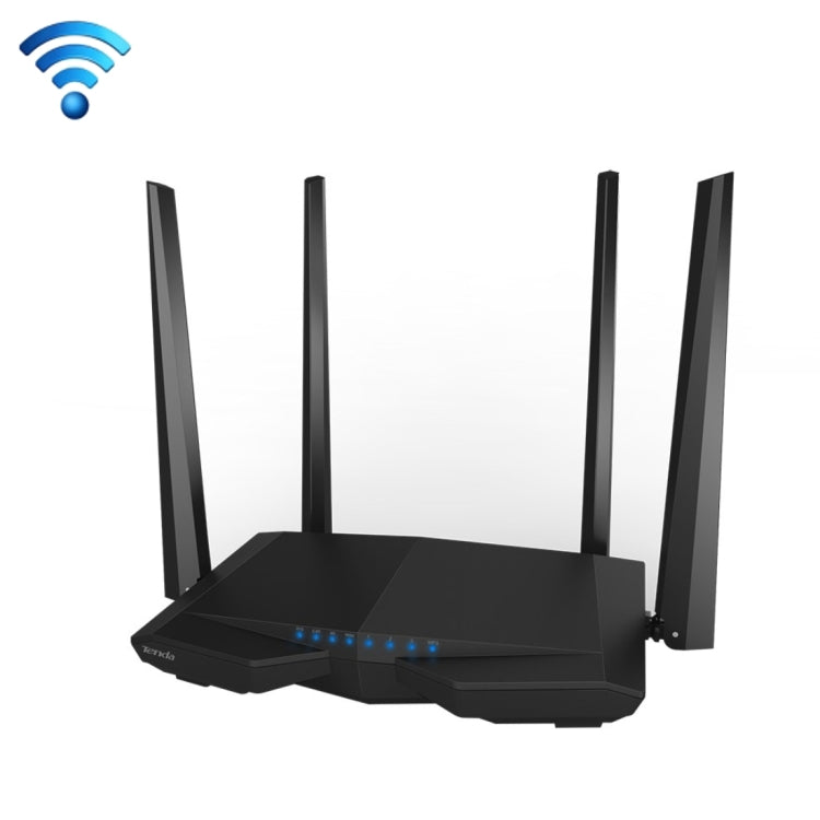 Lisslune | Tenda AC6 AC1200 Smart Dual-Band Wireless Router 5GHz 867Mbps + 2.4GHz 300Mbps WiFi Router with 4*5dBi external antennas (Black)