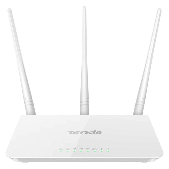 Lisslune | Tenda F3 Wireless 2.4GHz 300Mbps WiFi Router with 3*5dBi external antennas (White)