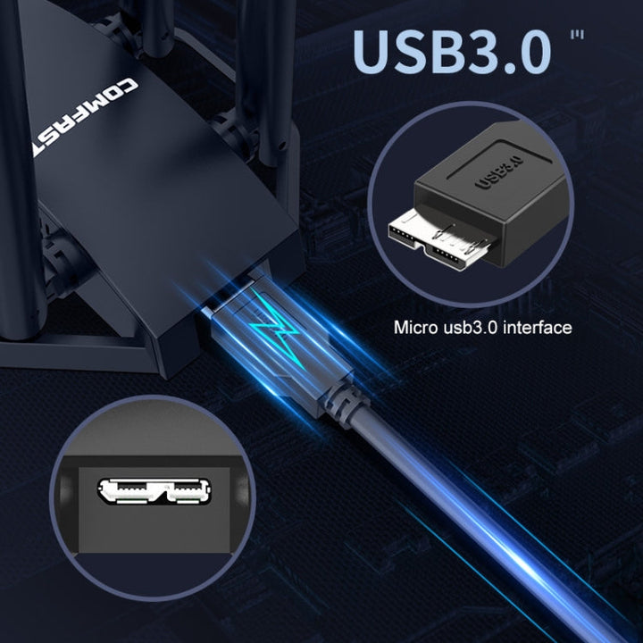 Lisslune | COMFAST CF-WU785AC 1300Mbps Dual-Band Wifi USB Network Adapter with 4 Antennas