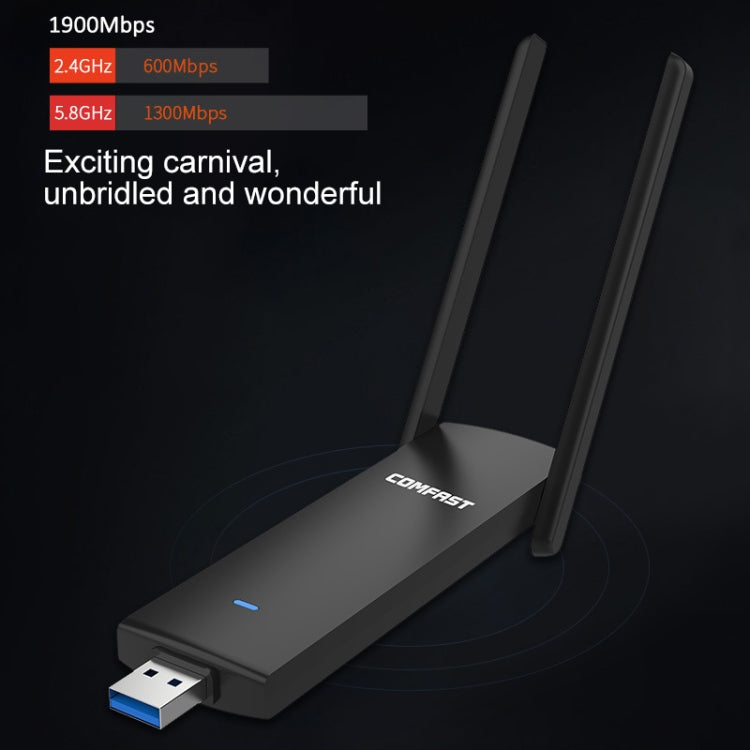 Lisslune | COMFAST CF-939AC 1900Mbps Dualband Wifi USB Network Adapter with USB 3.0 Base