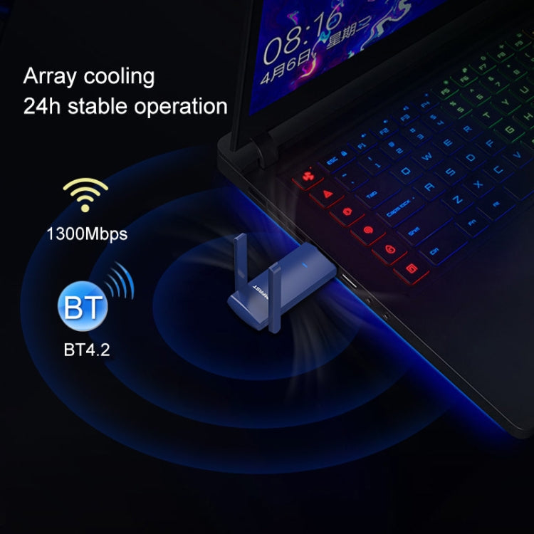 Lisslune | COMFAST CF-927B 1300Mbps Dual-band Bluetooth Wifi USB Network Adapter