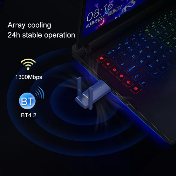 Lisslune | COMFAST CF-927B 1300Mbps Dual-band Bluetooth Wifi USB Network Adapter