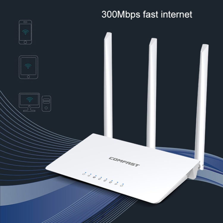 Lisslune | COMFAST WR613N V3 Home 300Mbps Wireless Router 2.4G WiFi Network Extender