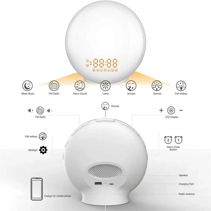 Lisslune | Lumina | Wake-Up Light | Naturally Wake Up | Improves Your Morning Routine