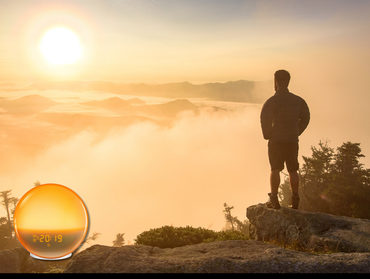 Lisslune | GlowRise Natural Wake-Up Light Alarm Clock with Sunrise & Sunset Simulation