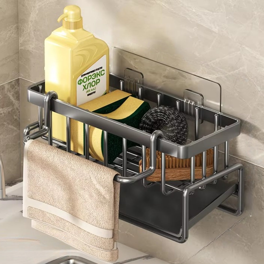 Lisslune | Wall Mounted Sponge Soap Dish Towel Rack