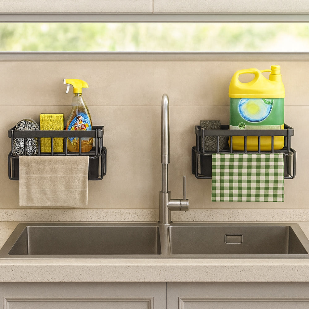 Lisslune | Wall Mounted Sponge Soap Dish Towel Rack