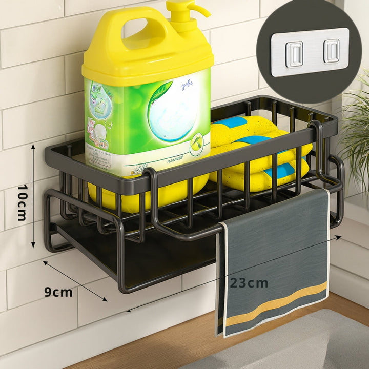 Lisslune | Wall Mounted Sponge Soap Dish Towel Rack