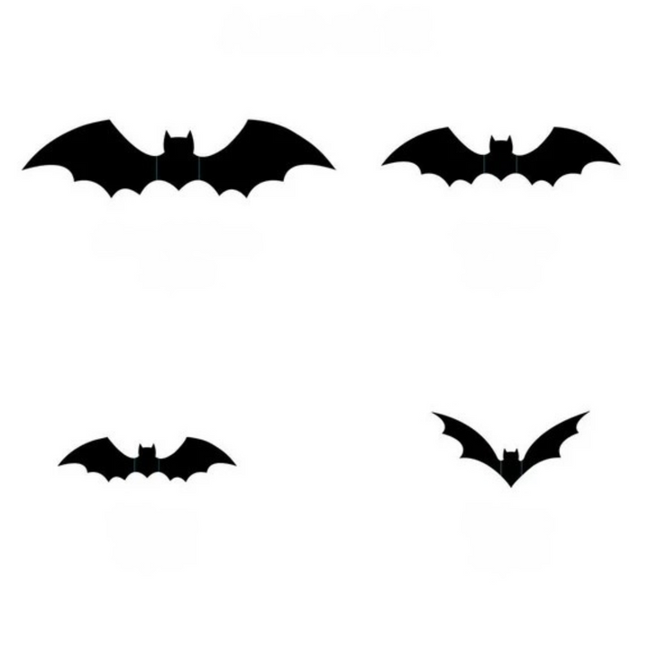 Lisslune | 3D Bat Wall Decals – Halloween Decoration Set for Walls & Parties