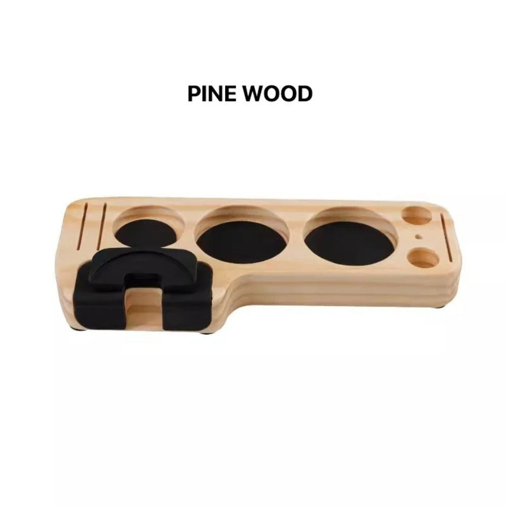 Lisslune | Walnut Espresso Tamper Station Coffee Bar Stand