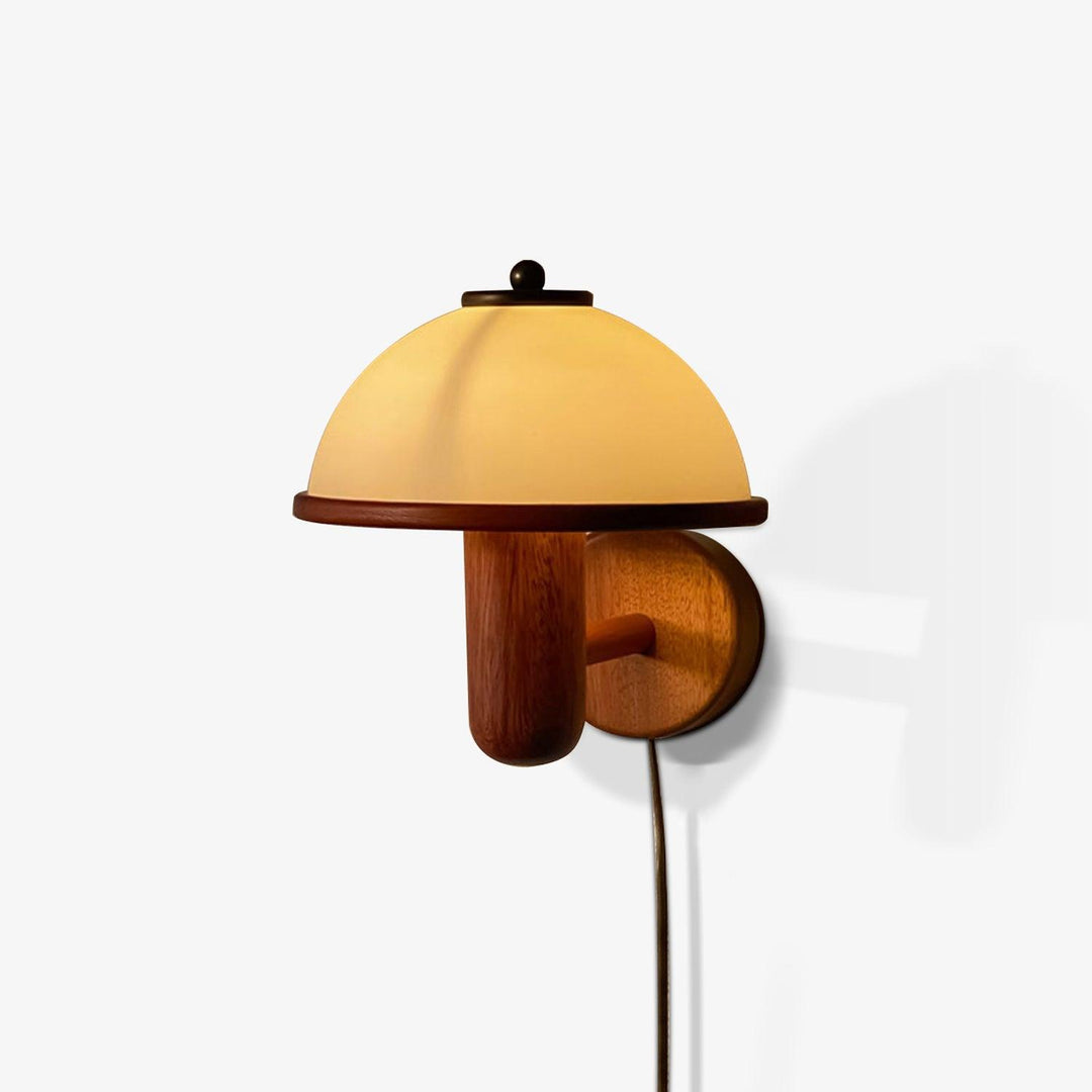 Lisslune | Nordlys Nature Wall Light – Mushroom-shaped Wood-look Decor
