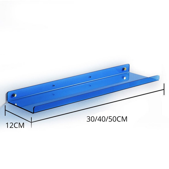Lisslune | Floating Wall Shelf - Industrial Wall Shelf - Shower Shelf - Shower Board - Blue