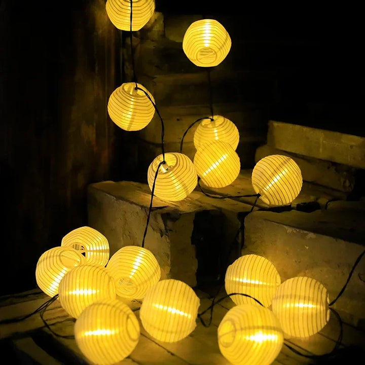 Lisslune | SunShade Solar Lantern String Lights – Weatherproof Outdoor LED Decoration