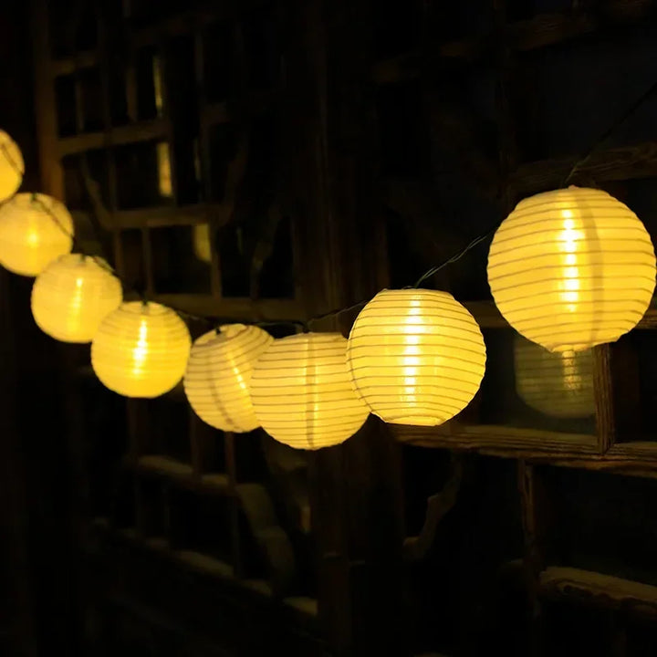 Lisslune | SunShade Solar Lantern String Lights – Weatherproof Outdoor LED Decoration