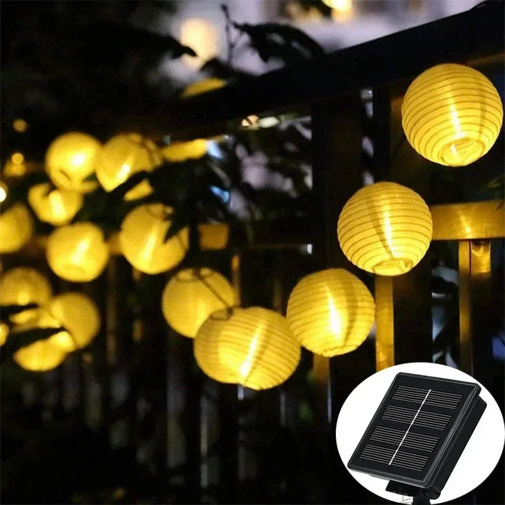 Lisslune | SunShade Solar Lantern String Lights – Weatherproof Outdoor LED Decoration