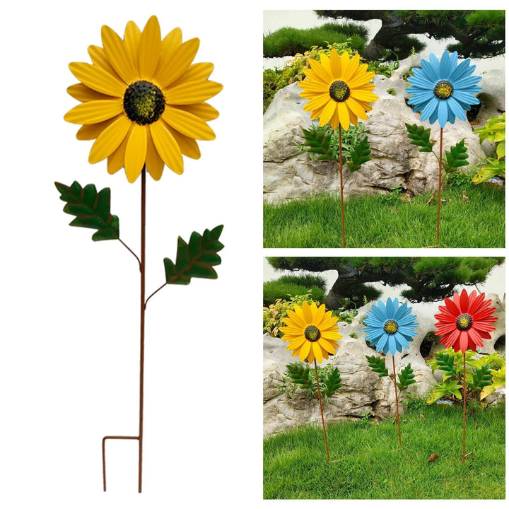 Lisslune | Whimsical Wind: Colorful Metal Windmill Decoration