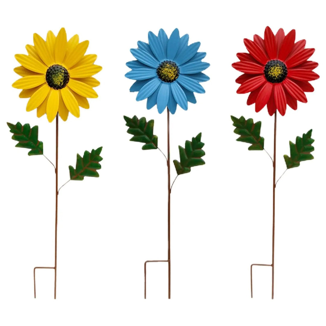 Lisslune | Whimsical Wind: Colorful Metal Windmill Decoration