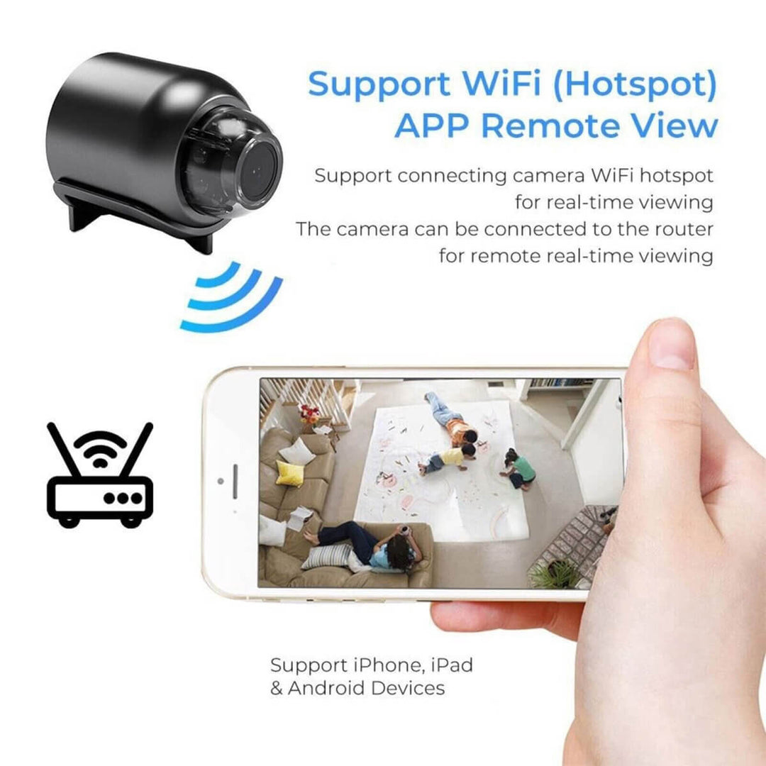 Lisslune | Waterproof HD Mini Camera With Night Vision and Wide Angle Lens IP WiFi 1080P HD 160° Wide Angle