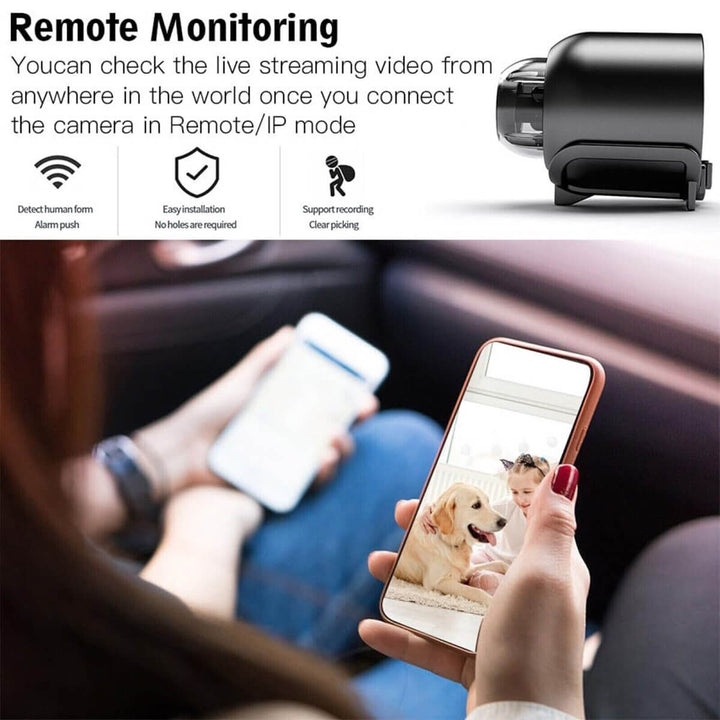 Lisslune | Waterproof HD Mini Camera With Night Vision and Wide Angle Lens IP WiFi 1080P HD 160° Wide Angle