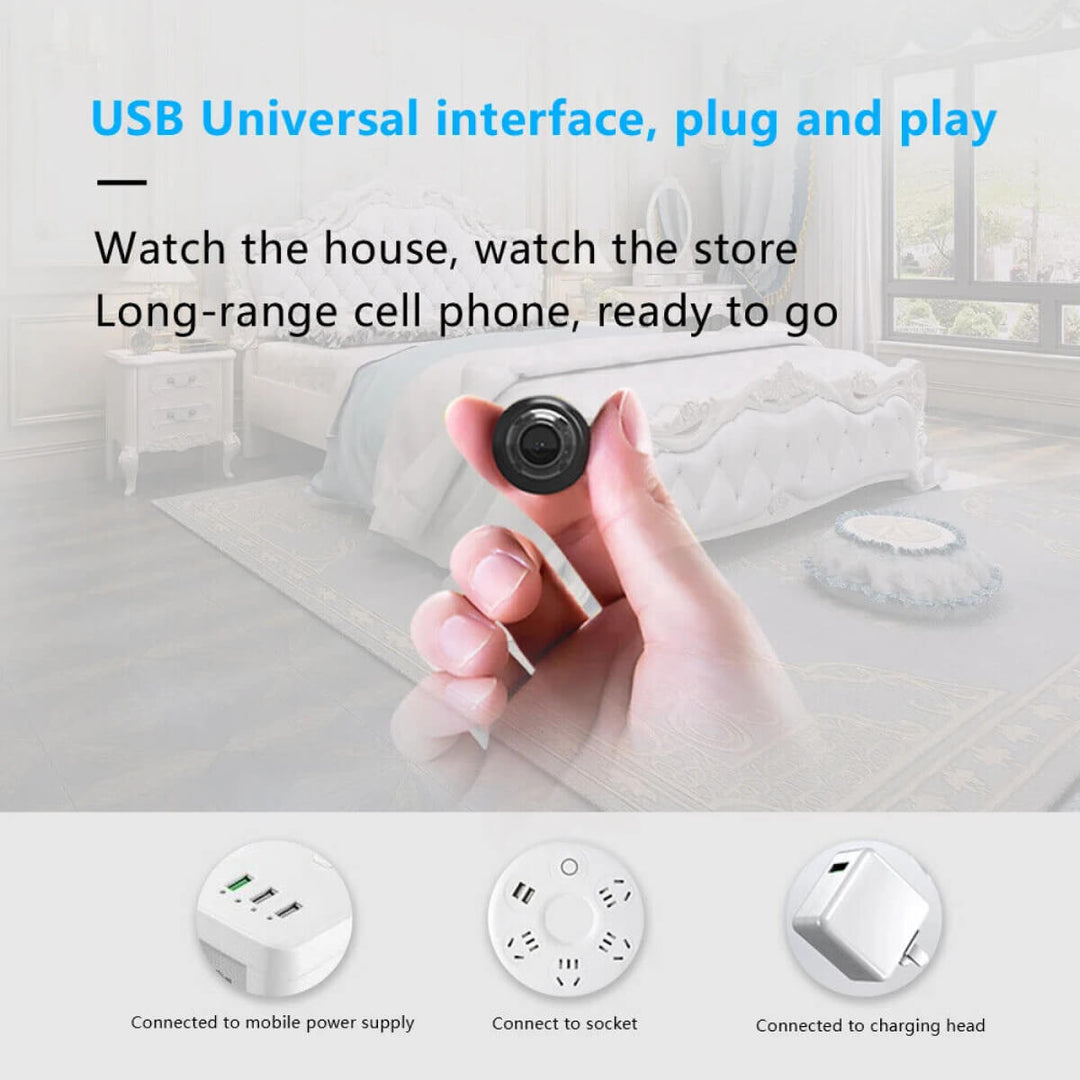 Lisslune | Waterproof HD Mini Camera With Night Vision and Wide Angle Lens IP WiFi 1080P HD 160° Wide Angle