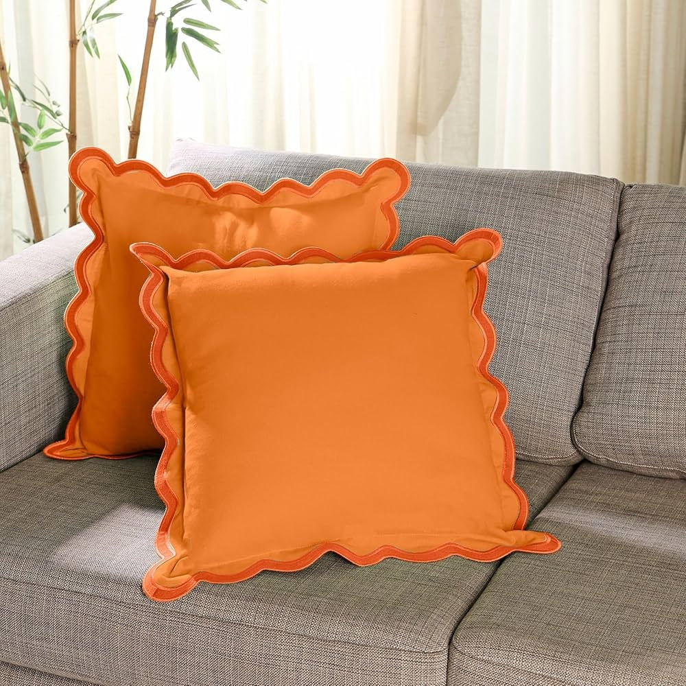 Lisslune | Wave Edge Cotton Cushion Cover