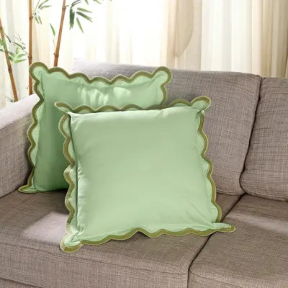 Lisslune | Wave Edge Cotton Cushion Cover