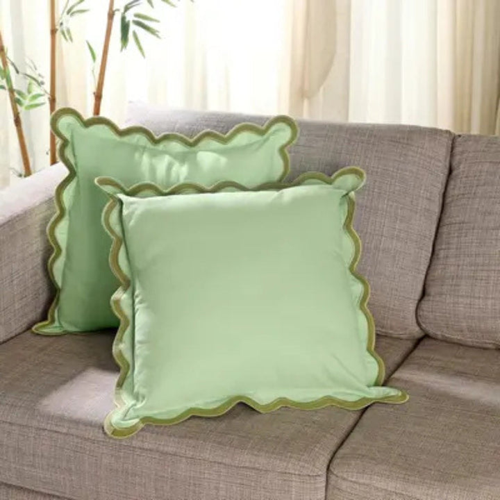 Lisslune | Wave Edge Cotton Cushion Cover