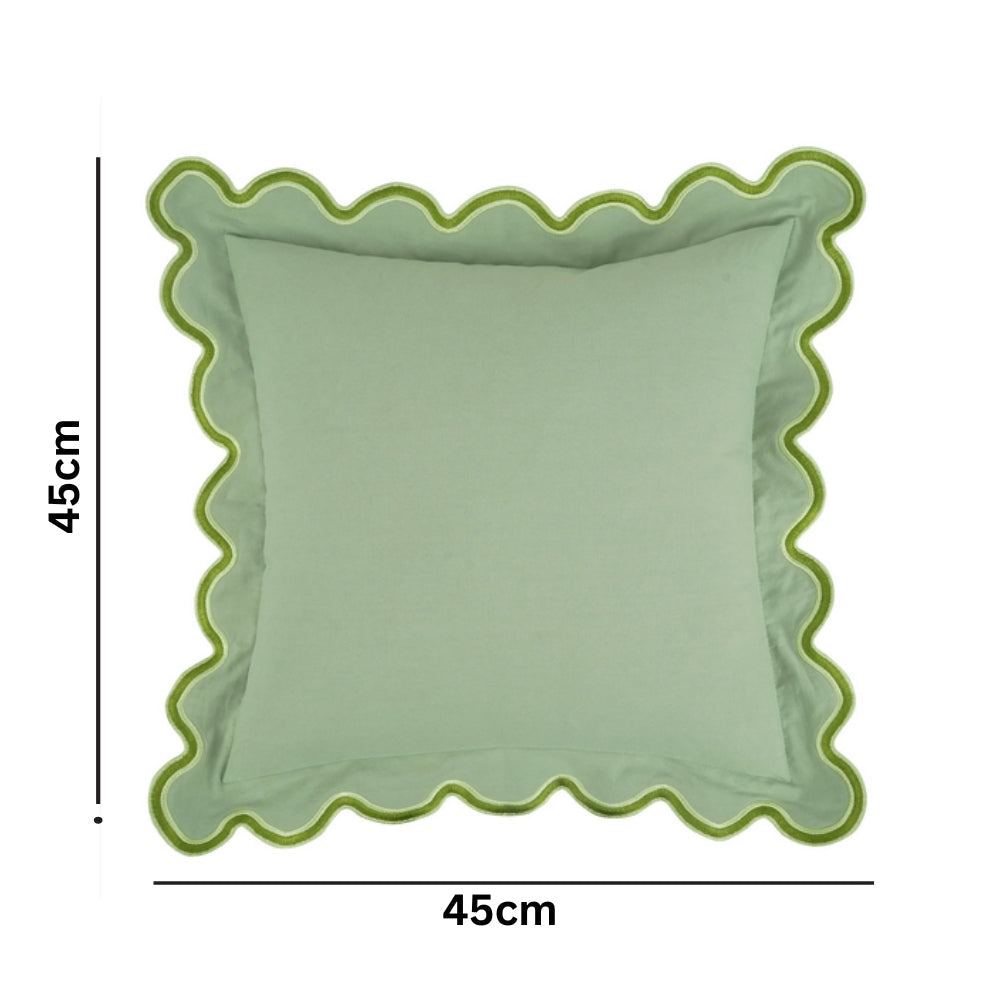 Lisslune | Wave Edge Cotton Cushion Cover