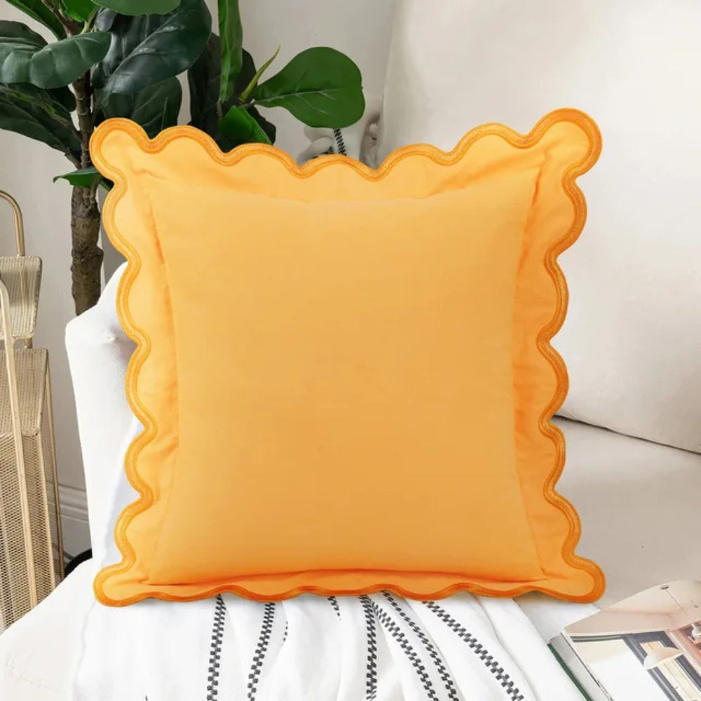 Lisslune | Wave Edge Cotton Cushion Cover