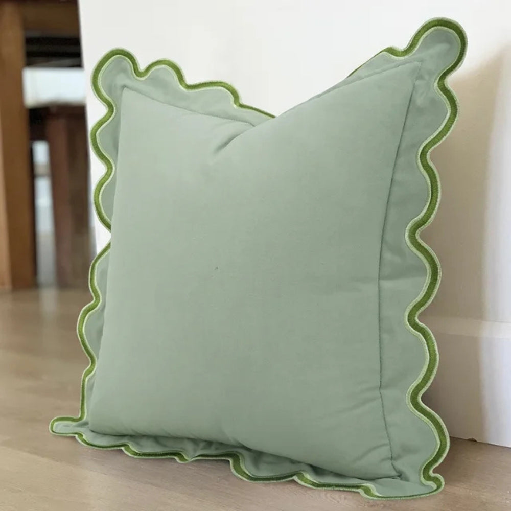 Lisslune | Wave Edge Cotton Cushion Cover