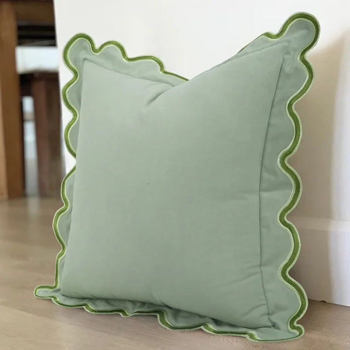 Lisslune | Wave Edge Cotton Cushion Cover